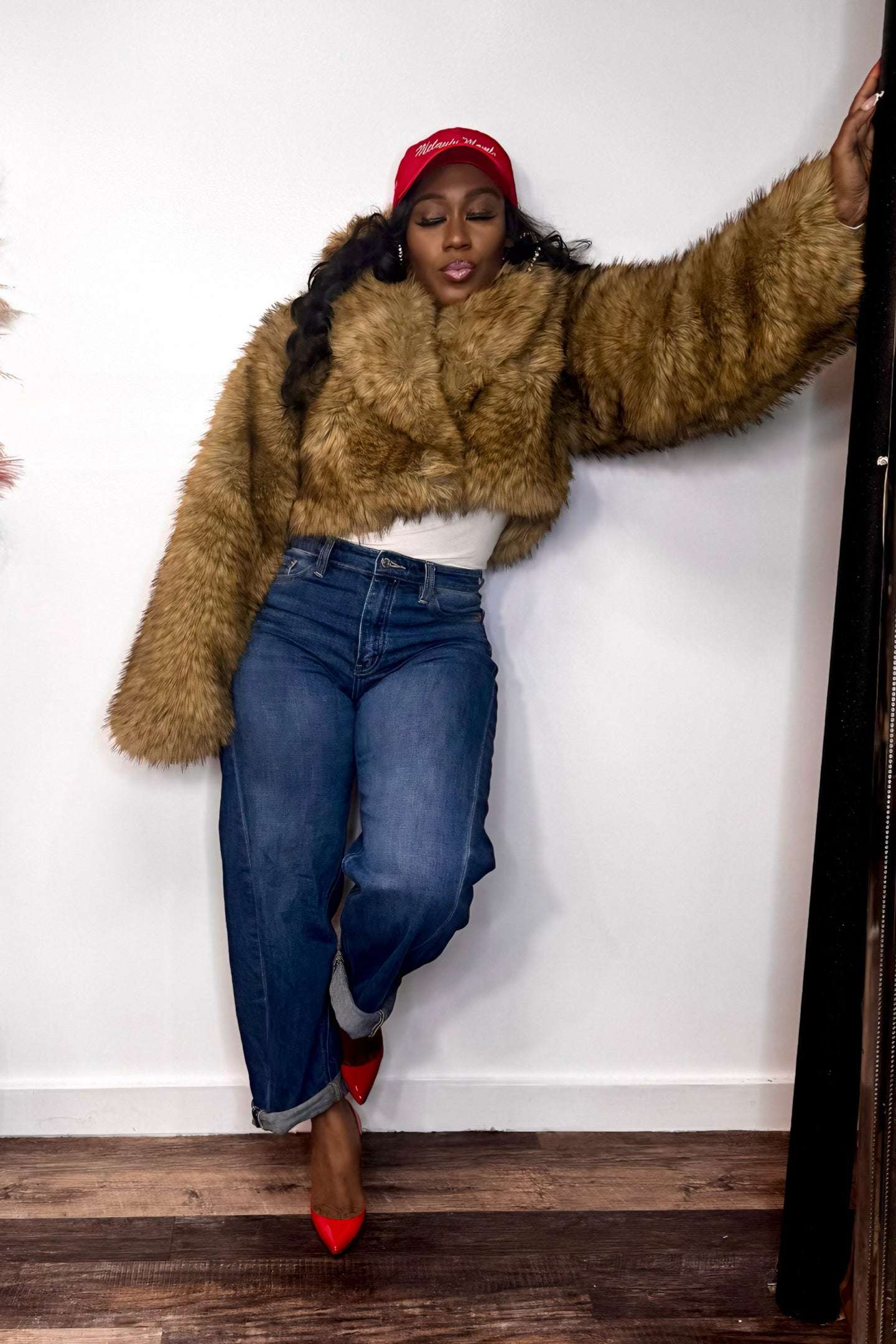 LUXE FUR CROPPED JACKET