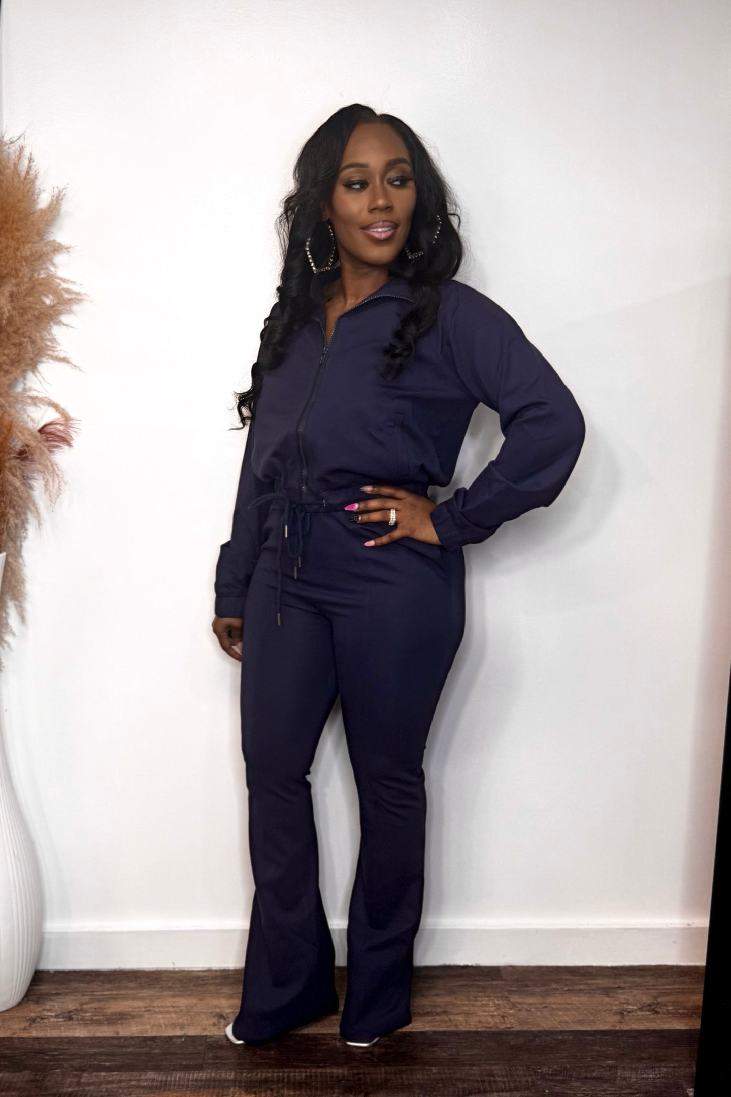 LONG SLEEVE FLARE PANTS SET
