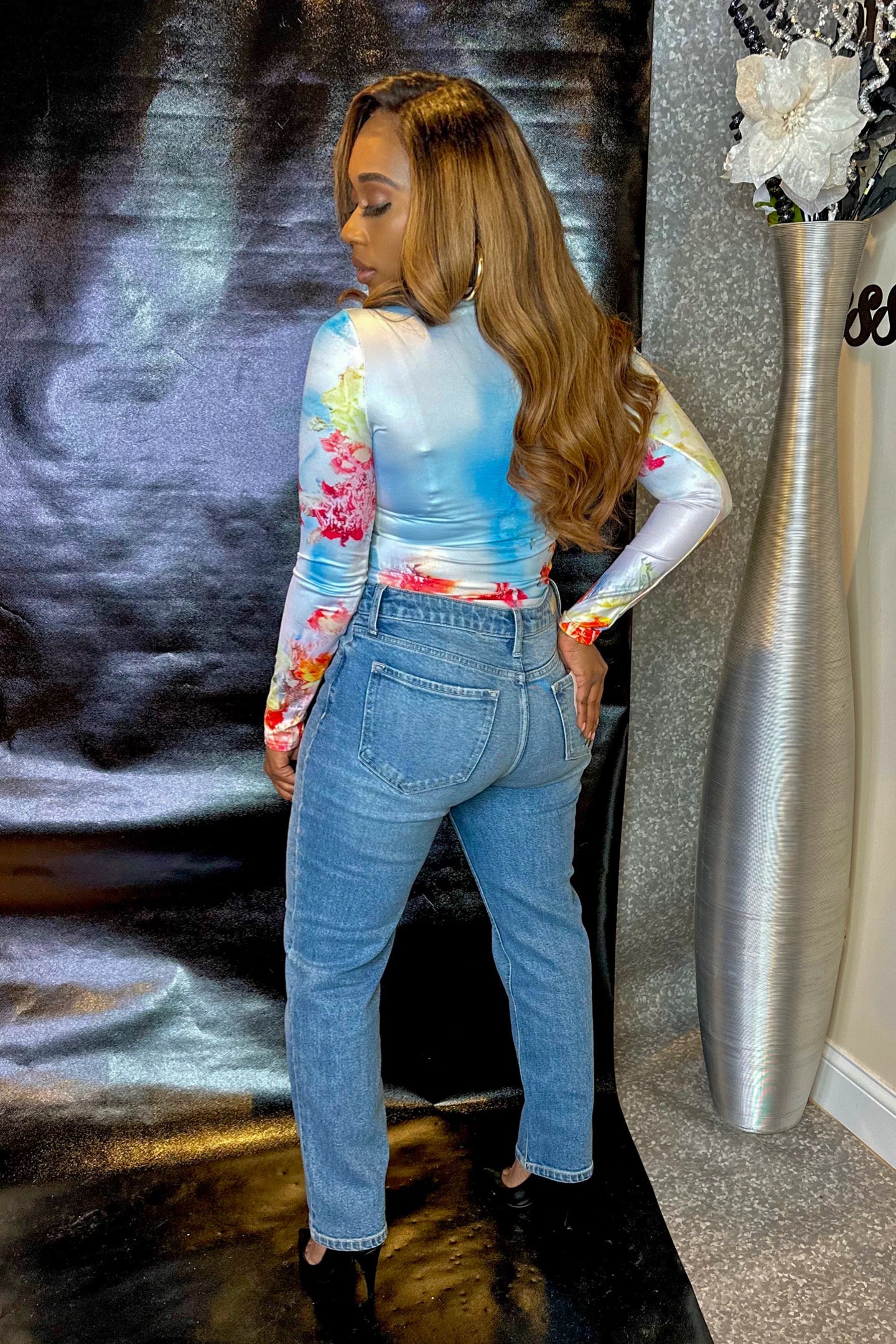 FOLDED STRAIGHT LEG PANTS