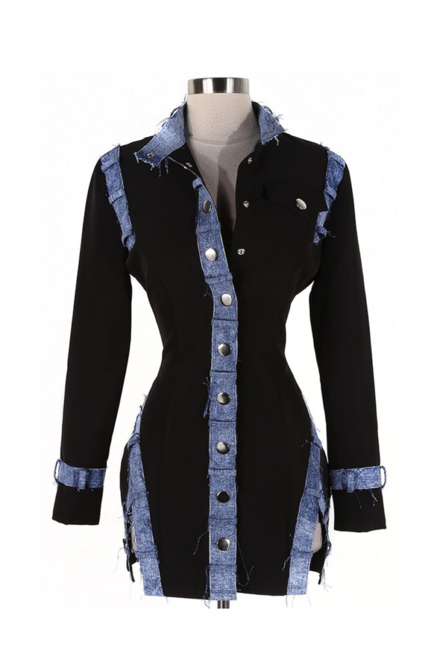 DENIM COMBO DRESS