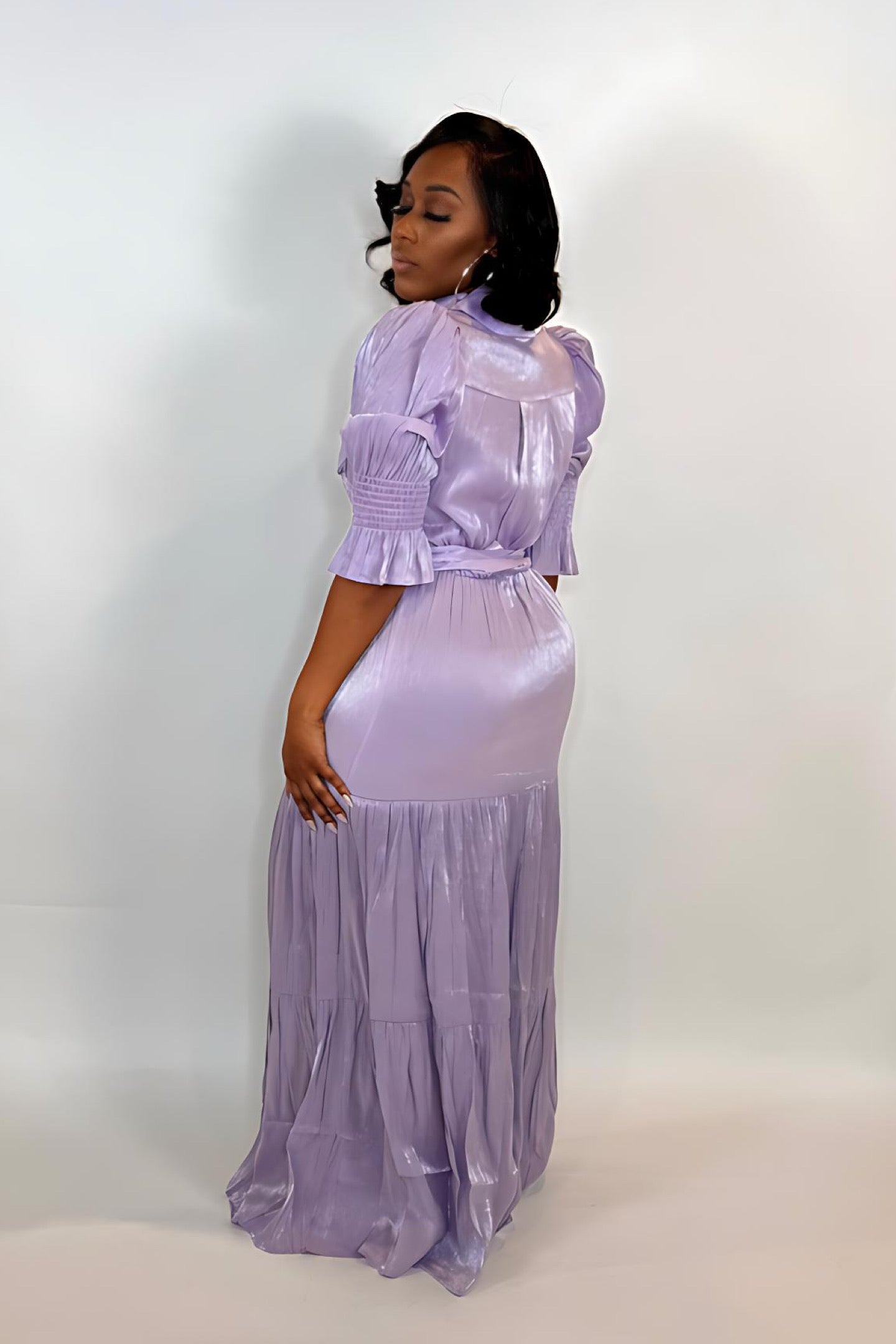 LAVENDER SHIMMER MAXI DRESS