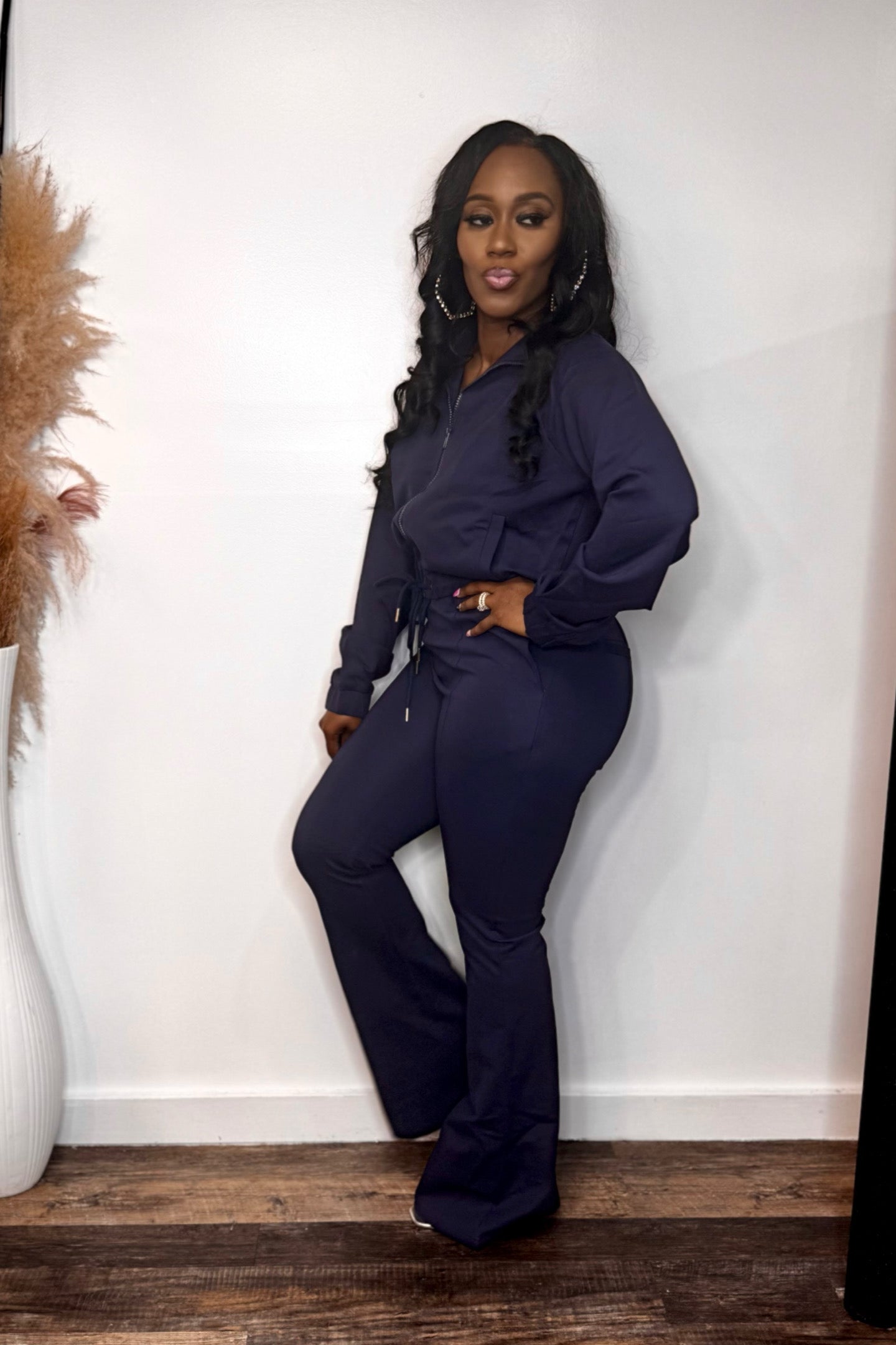 LONG SLEEVE FLARE PANTS SET