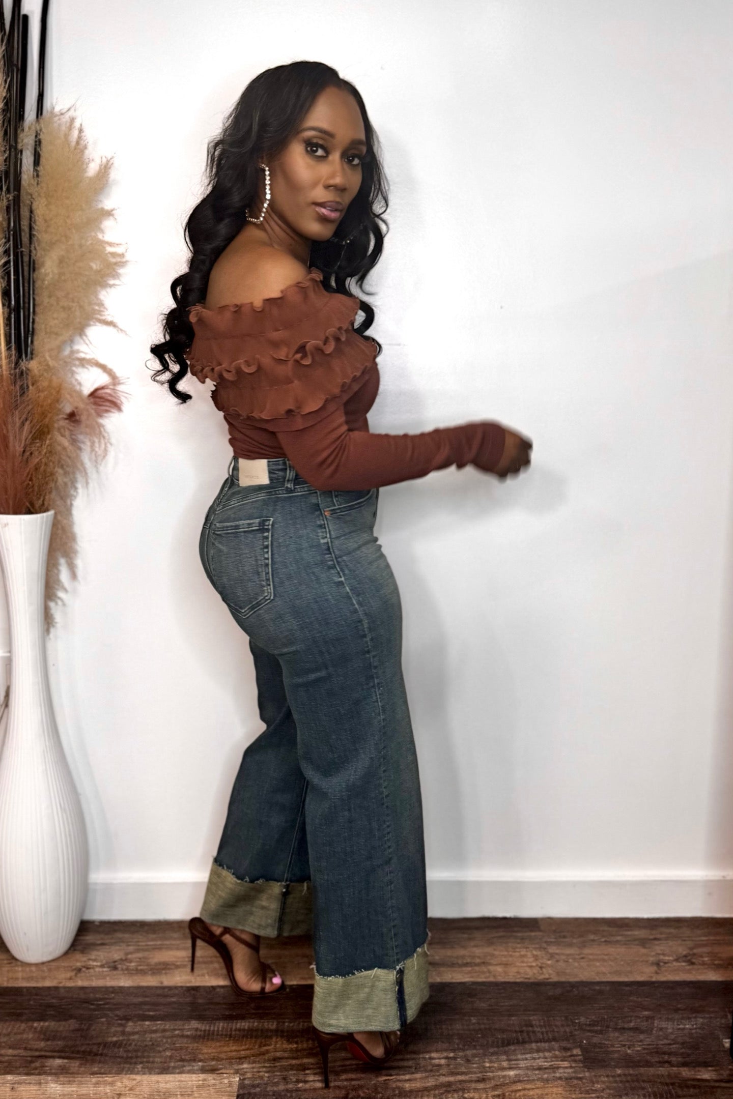 RUFFLE OFF THE SHOULDER TOP