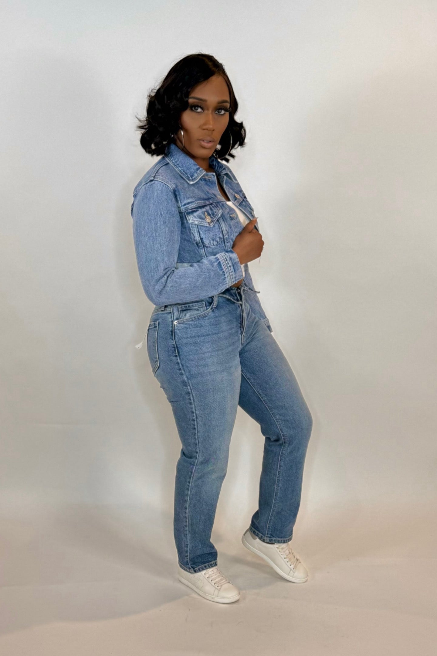 DENIM CUTOUT MAXI DRESS – Andreeaa