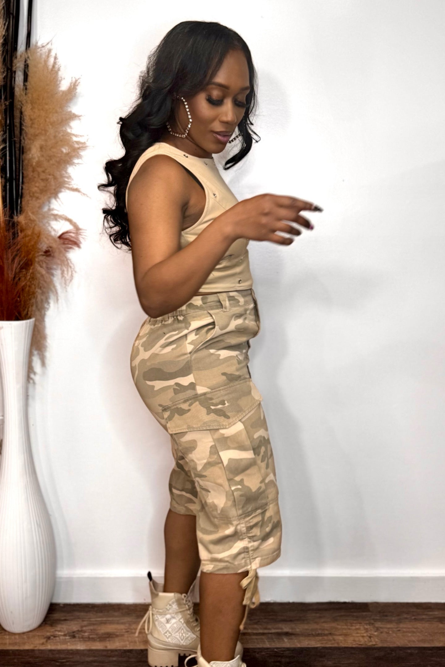 CAMO PRINT BERMUDA SHORTS