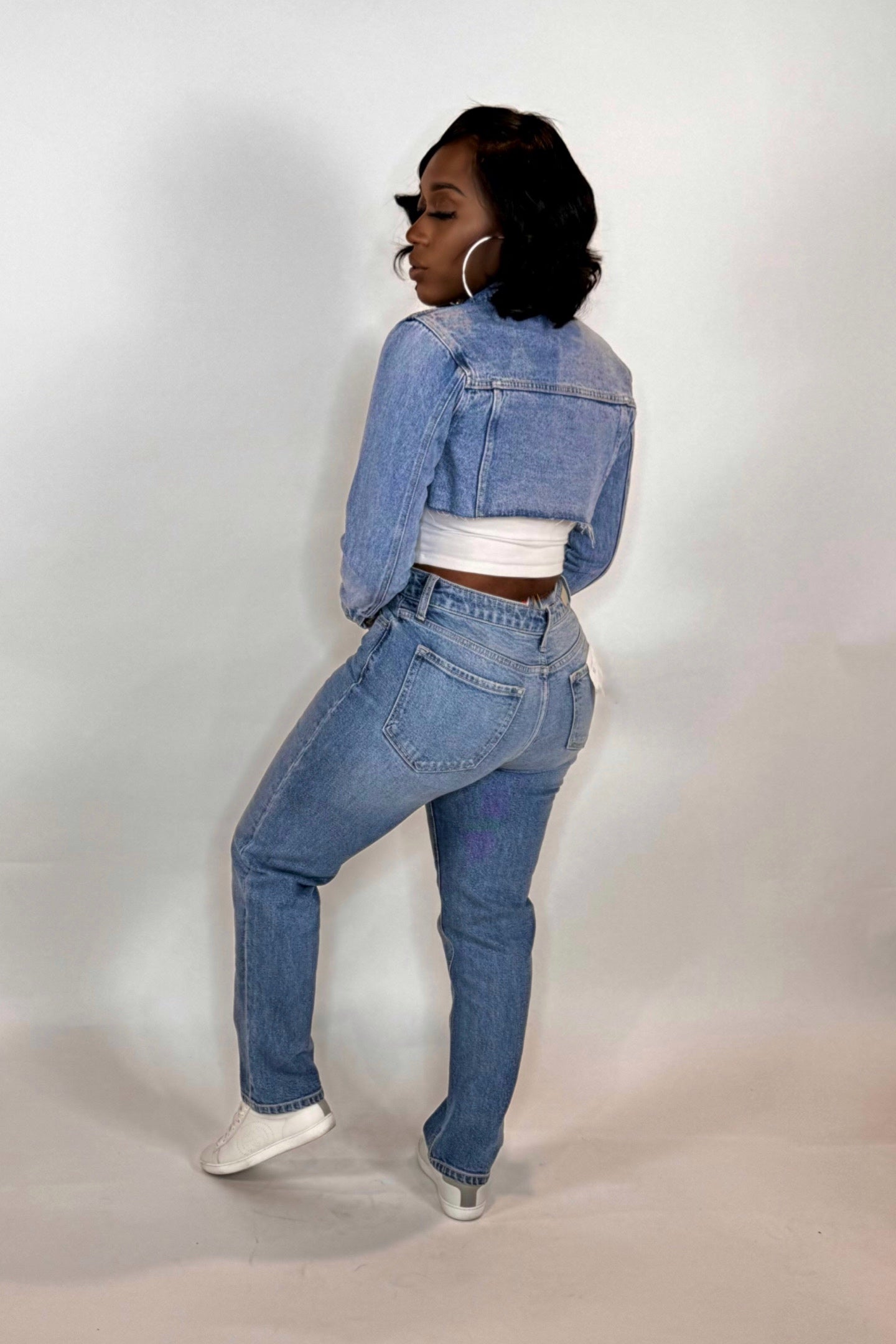 CROP DENIM JACKET