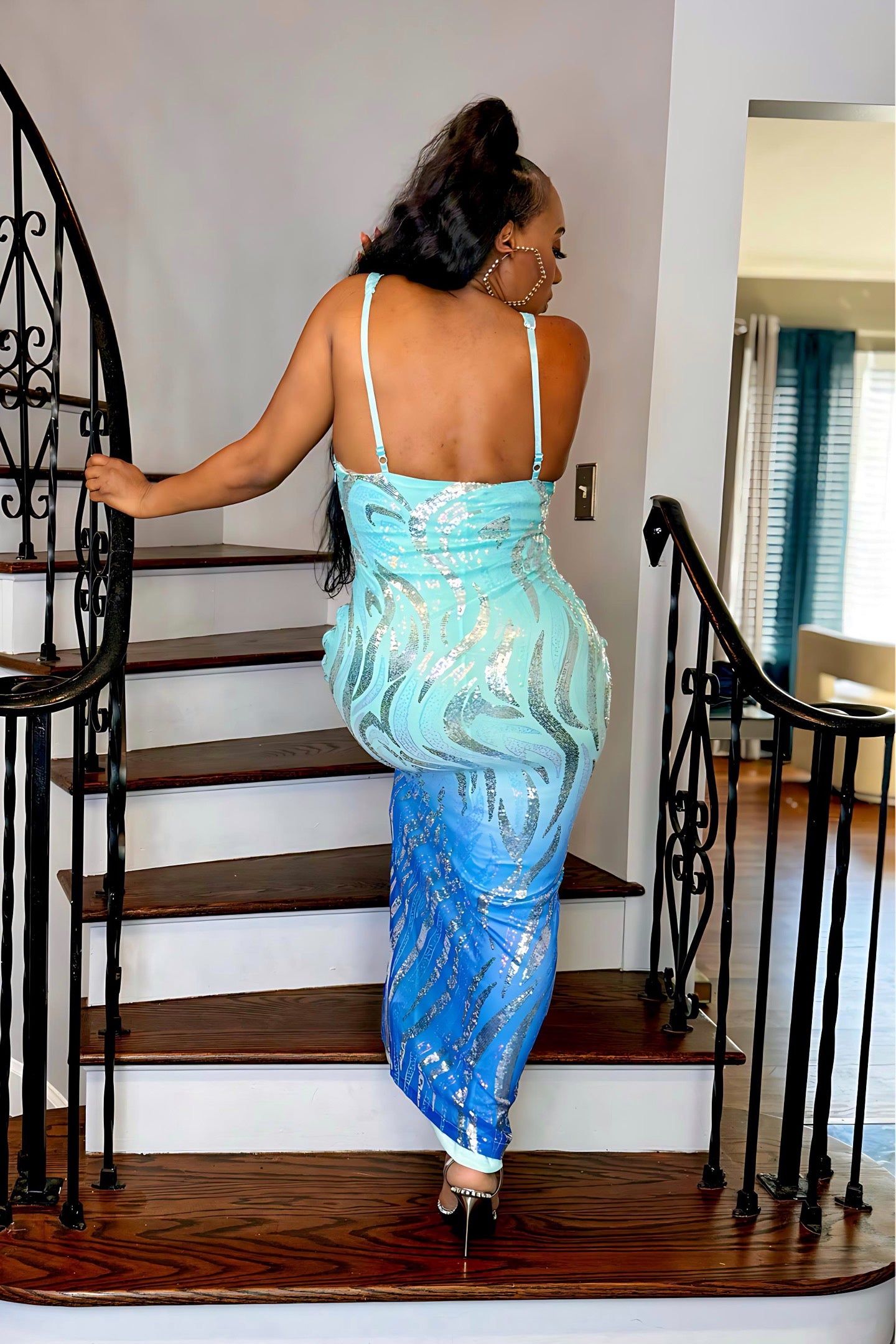 SEQUIN OMBRE MAXI