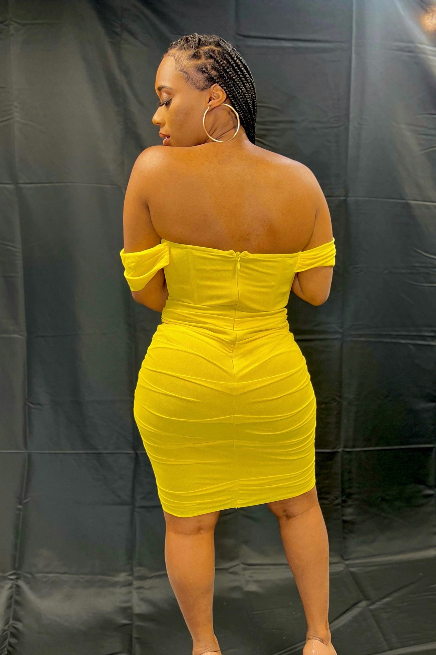 LEMON MESH DRESS