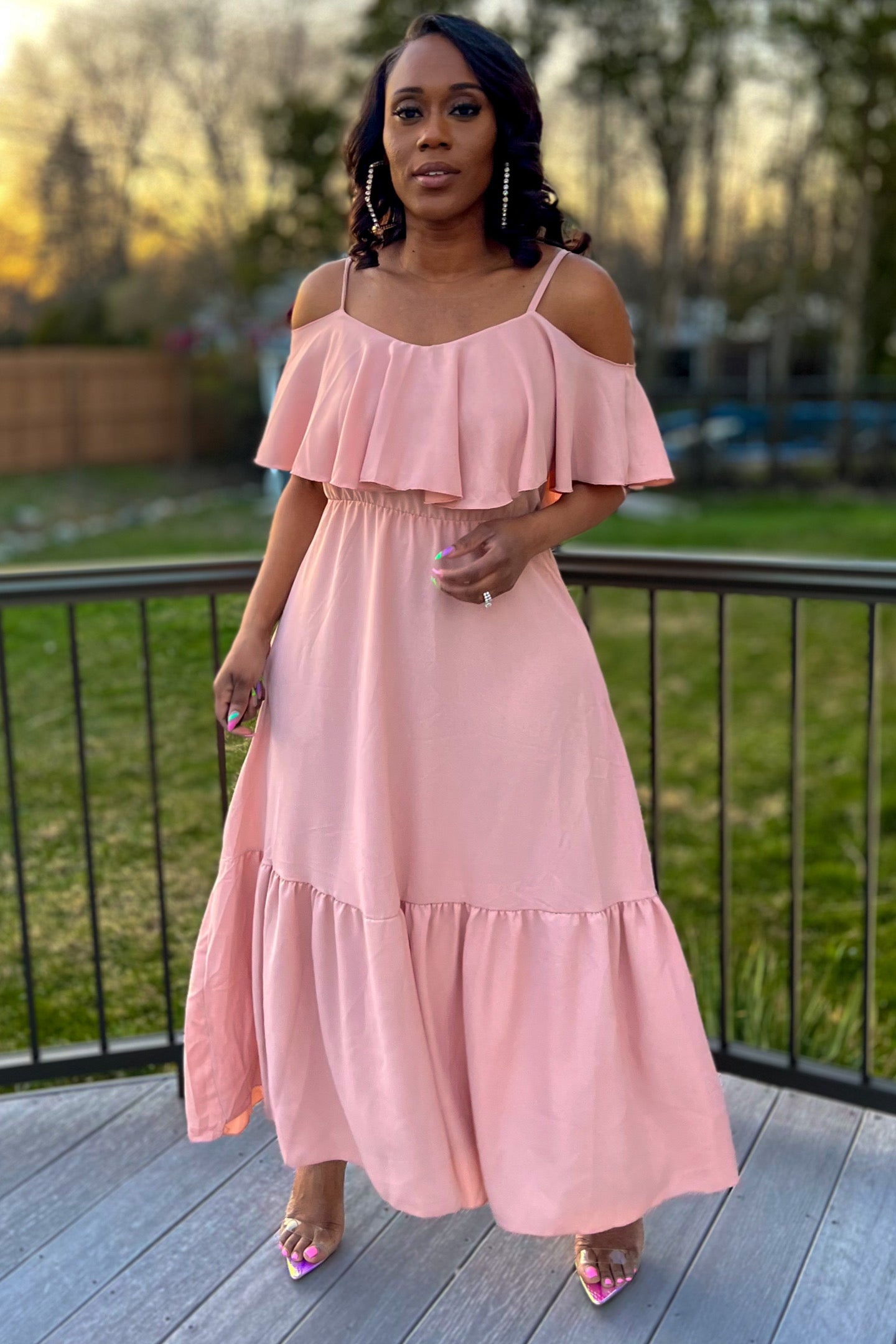 COLD SHOULDER MAXI